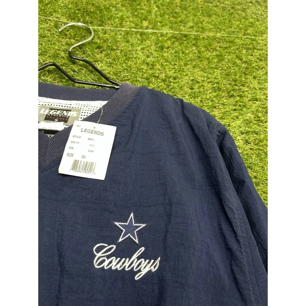 Vintage Dallas Cowboys Jacket Mens Size Blue Windbreaker Pullover 90s Sports
